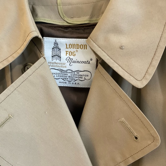 Vintage Men’s London Fog Trench Coat,44 Long - Picture 5 of 13